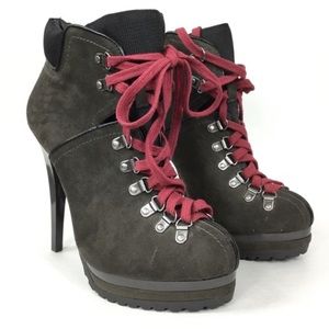 “Xhilaration” lace up stiletto boots